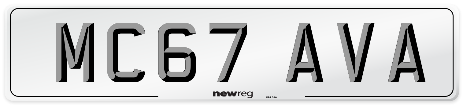 MC67 AVA Number Plate from New Reg